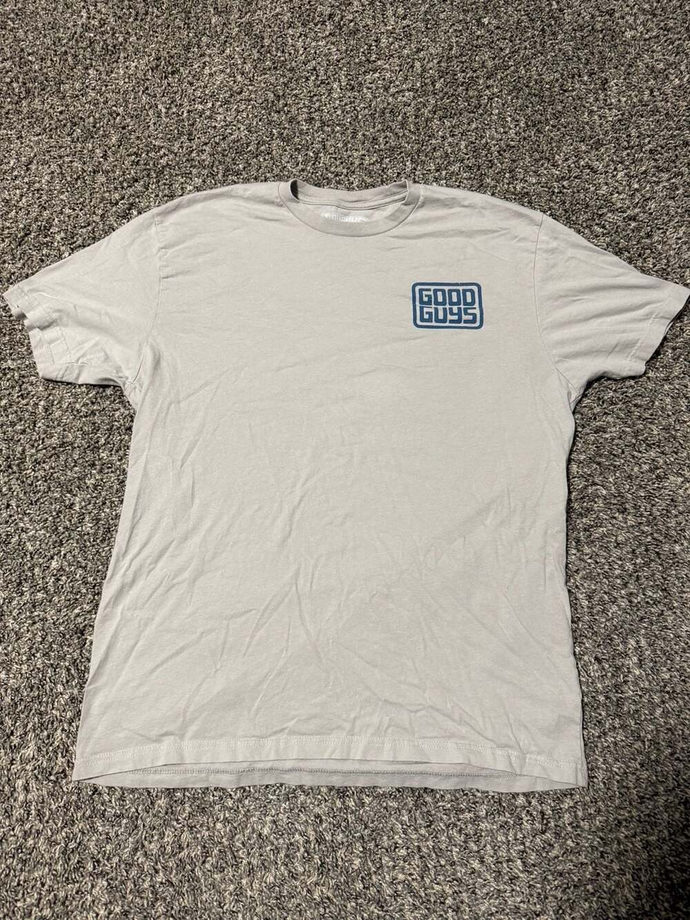 Goodguys Rod & Custom Car Graphic T-Shirt Gray Blue Double Sided Tee